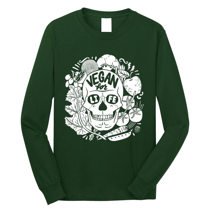 Vegan Skull Long Sleeve Shirt