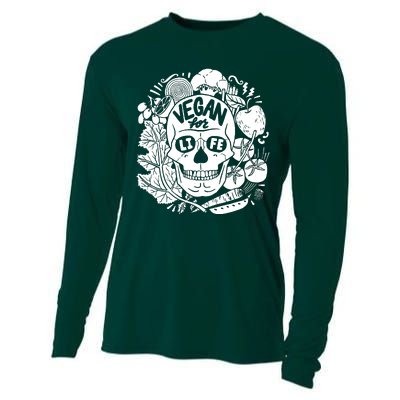 Vegan Skull Cooling Performance Long Sleeve Crew