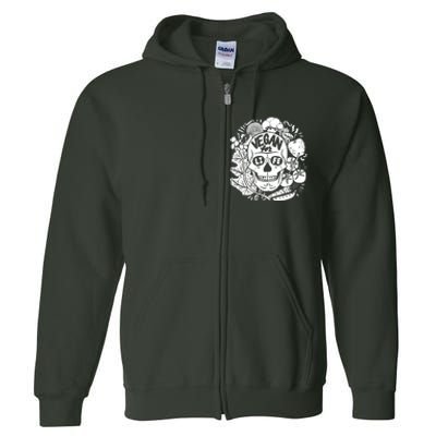 Vegan Skull Full Zip Hoodie