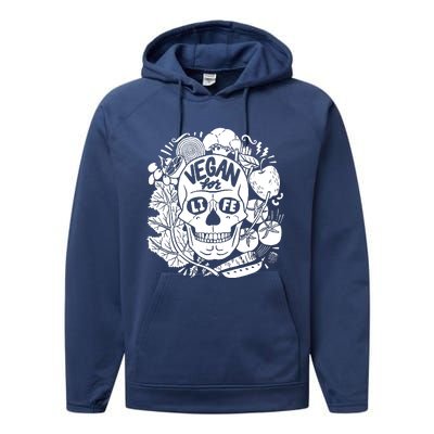 Vegan Skull Performance Fleece Hoodie