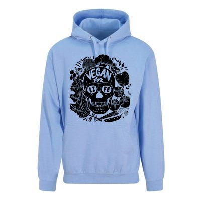 Vegan Skull Unisex Surf Hoodie