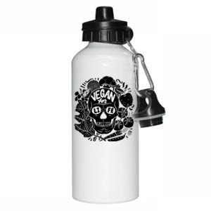 Vegan Skull Aluminum Water Bottle 