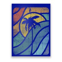 Vintage Summer Vacation Vibes Tee Sunset Sunrise Palms Vacay Gift Poster