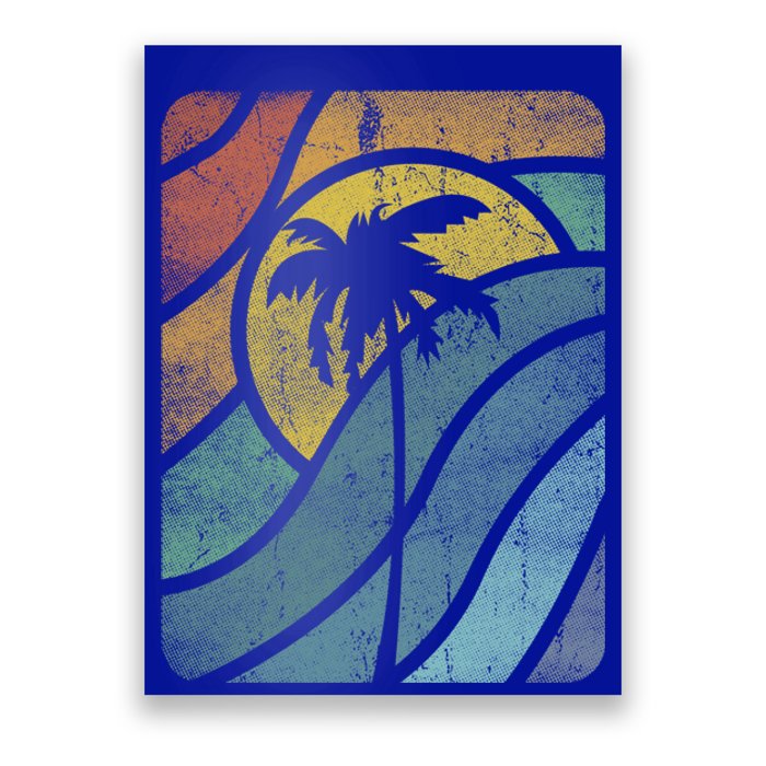 Vintage Summer Vacation Vibes Tee Sunset Sunrise Palms Vacay Gift Poster