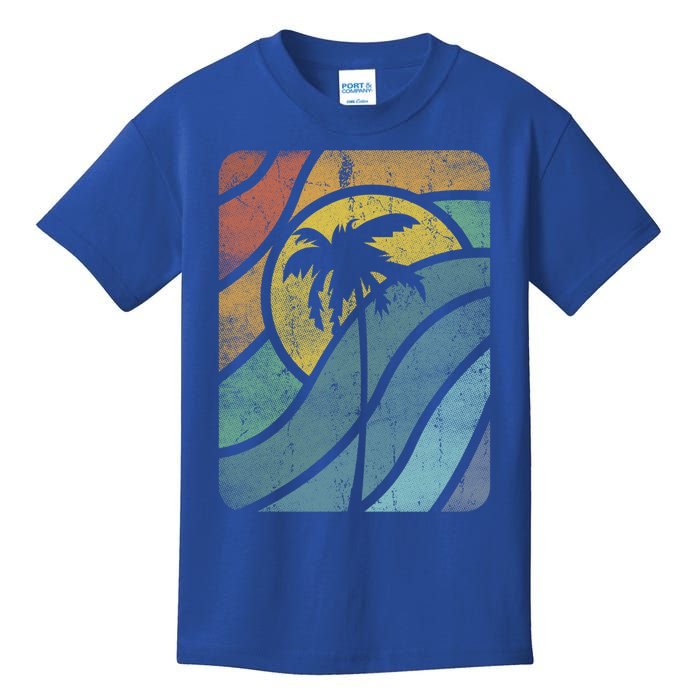 Vintage Summer Vacation Vibes Tee Sunset Sunrise Palms Vacay Gift Kids T-Shirt