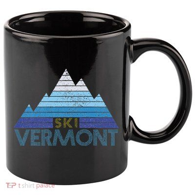 Vermont Ski Vintage Mountain Winter Sports Skiing Souvenir 11oz C Handle Ceramic Mug