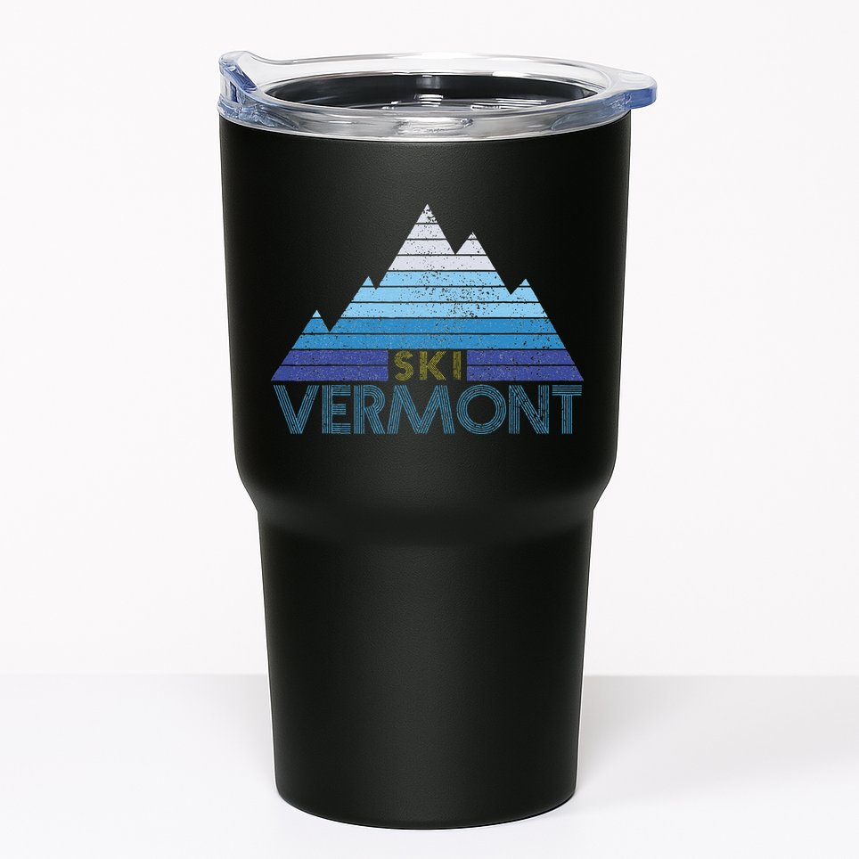 Vermont Ski Vintage Mountain Winter Sports Skiing Souvenir Tumbler