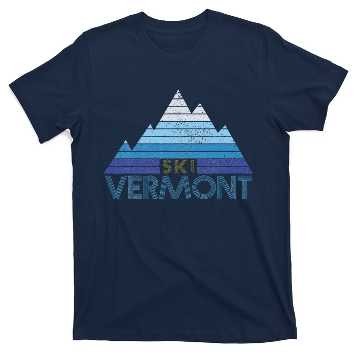 Vermont Ski Vintage Mountain Winter Sports Skiing Souvenir T-Shirt