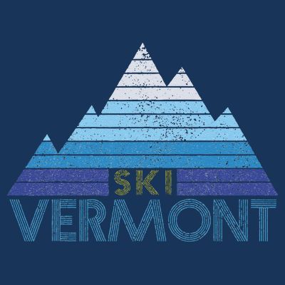 Vermont Ski Vintage Mountain Winter Sports Skiing Souvenir T-Shirt
