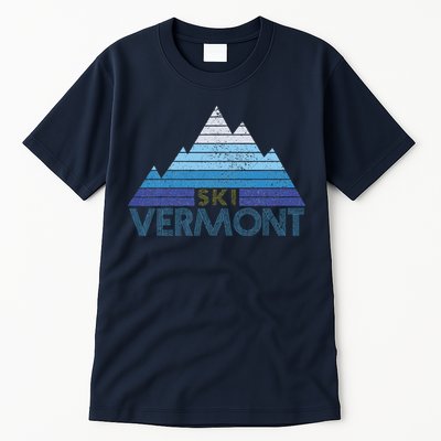 Vermont Ski Vintage Mountain Winter Sports Skiing Souvenir Tall T-Shirt