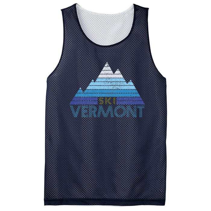 Vermont Ski Vintage Mountain Winter Sports Skiing Souvenir Mesh Reversible Basketball Jersey Tank