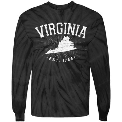 Virginia State Virginia Lover Tie-Dye Long Sleeve Shirt