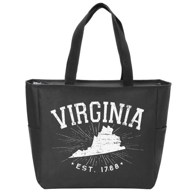 Virginia State Virginia Lover Zip Tote Bag