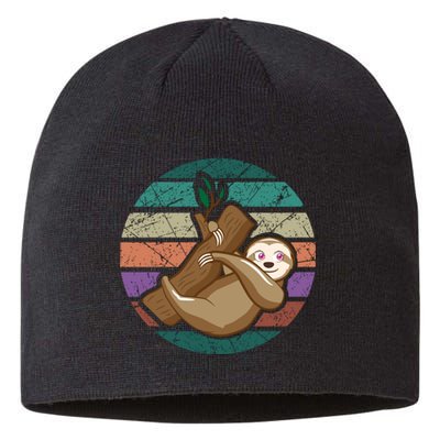 Vintage Sloth Sustainable Beanie