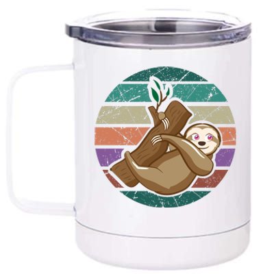 Vintage Sloth 12 oz Stainless Steel Tumbler Cup