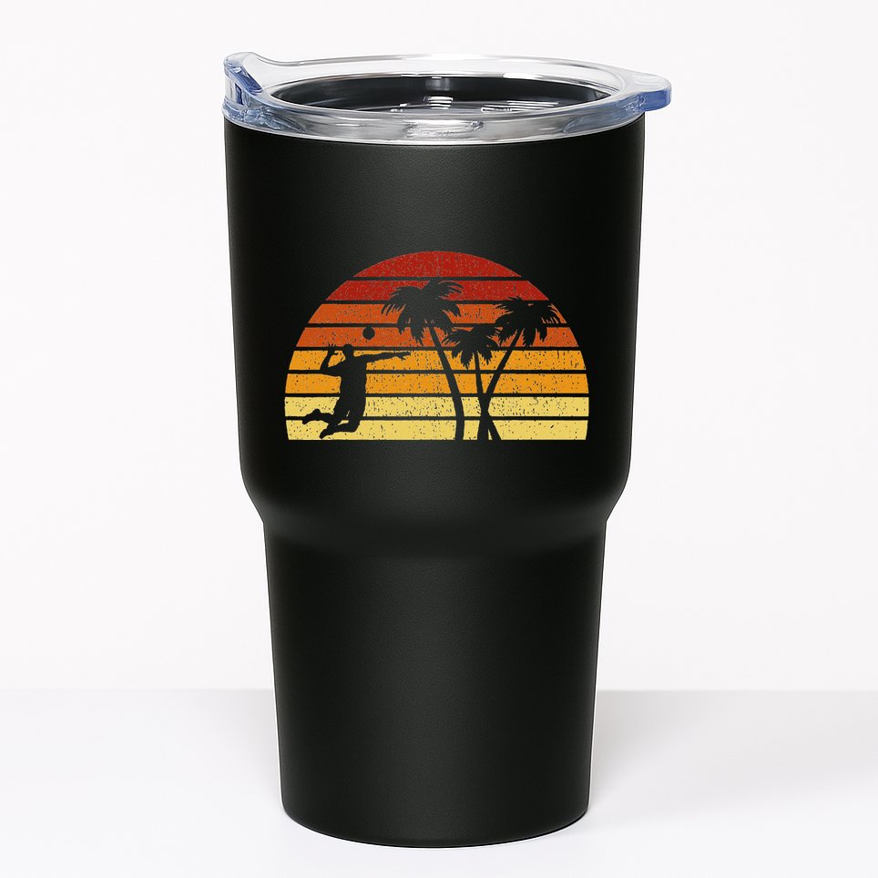 Vintage Sunset Volleyball Gift For Volleyball Players Tumbler