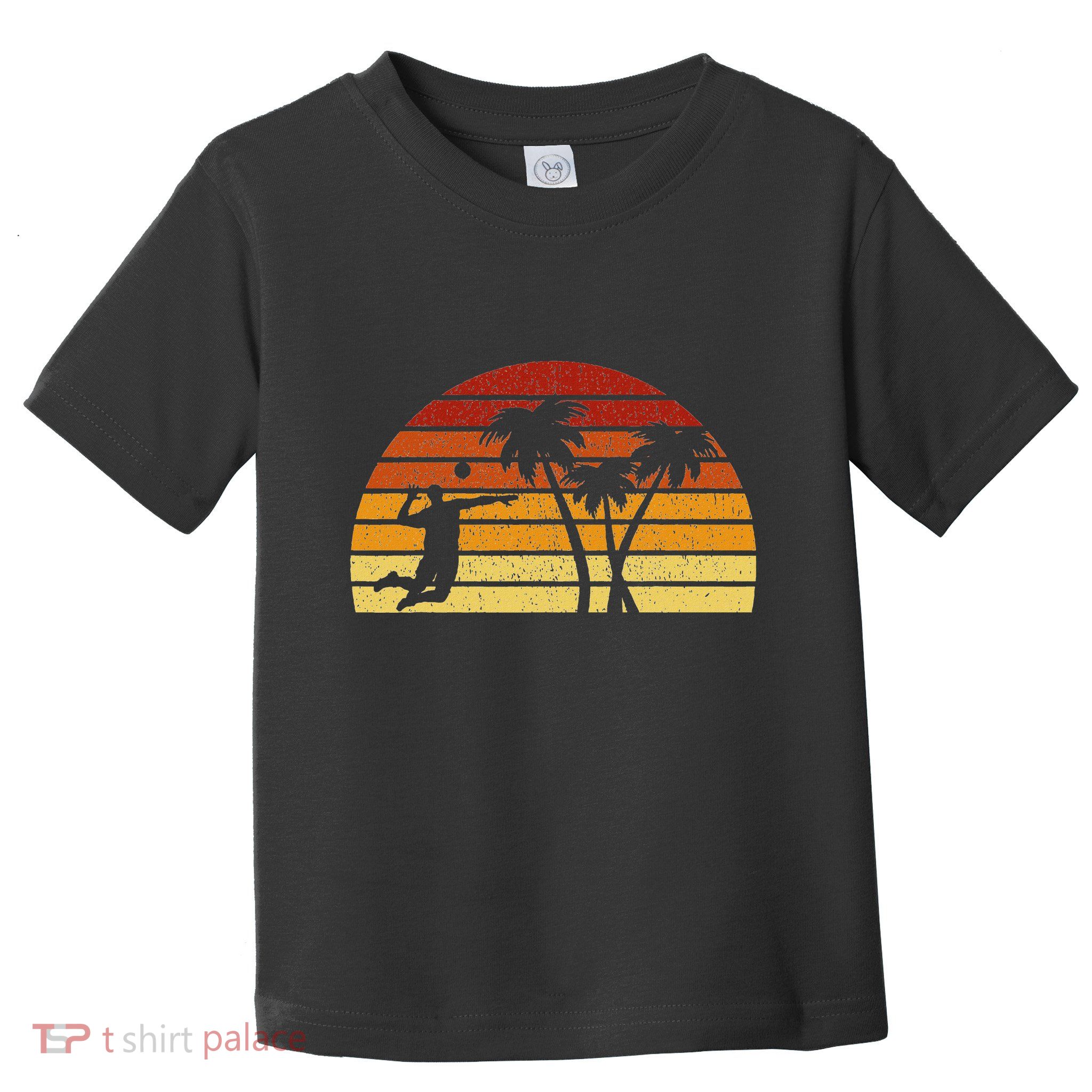 Vintage Sunset Volleyball Gift For Volleyball Players Toddler T-Shirt