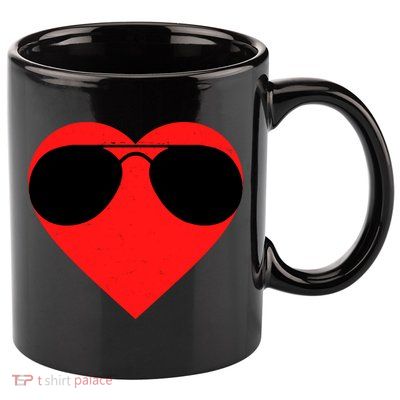Valentines Shades 11oz C Handle Ceramic Mug