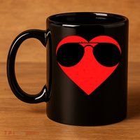 Valentines Shades 11oz C Handle Ceramic Mug