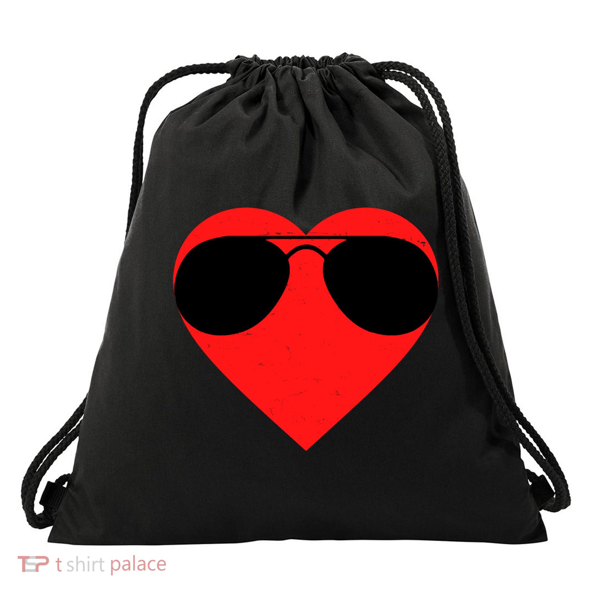 Valentines Shades Drawstring Bag
