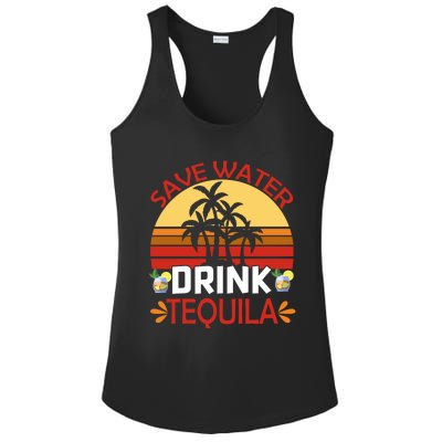 Vintage Save Water Tequila Mexico Beach Cinco De Mayo Funny Gift Ladies PosiCharge Competitor Racerback Tank