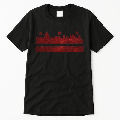 Vintage Skyline Washington Dc Flag Cities Usa Pride Tall T-Shirt