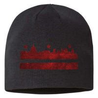 Vintage Skyline Washington Dc Flag Cities Usa Pride Sustainable Beanie