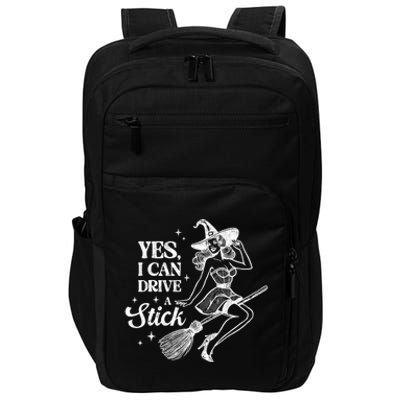 Vintage Sexy Witch Yes I Can Drive A Stick Halloween Costume Impact Tech Backpack