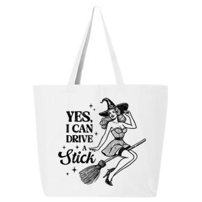 Vintage Sexy Witch Yes I Can Drive A Stick Halloween Costume 25L Jumbo Tote