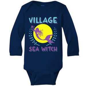 Village Sea Witch Mermaid Halloween Gift Baby Long Sleeve Bodysuit