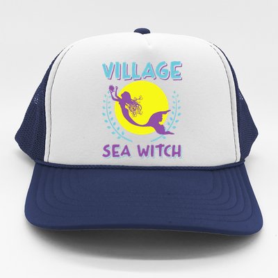 Village Sea Witch Mermaid Halloween Gift Trucker Hat