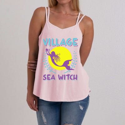 Village Sea Witch Mermaid Halloween Gift Women's Strappy Tank