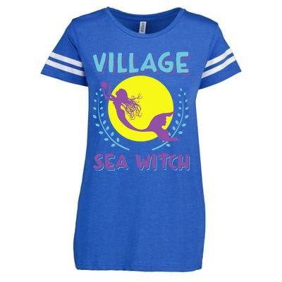 Village Sea Witch Mermaid Halloween Gift Enza Ladies Jersey Football T-Shirt