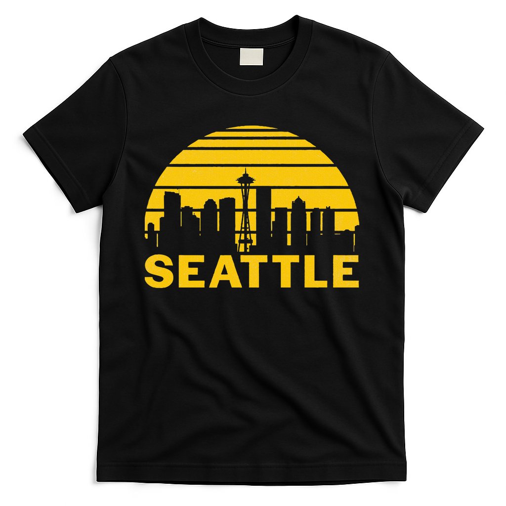 Vintage Seattle Washington Cityscape T-Shirt