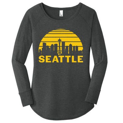 Vintage Seattle Washington Cityscape Women's Perfect Tri Tunic Long Sleeve Shirt