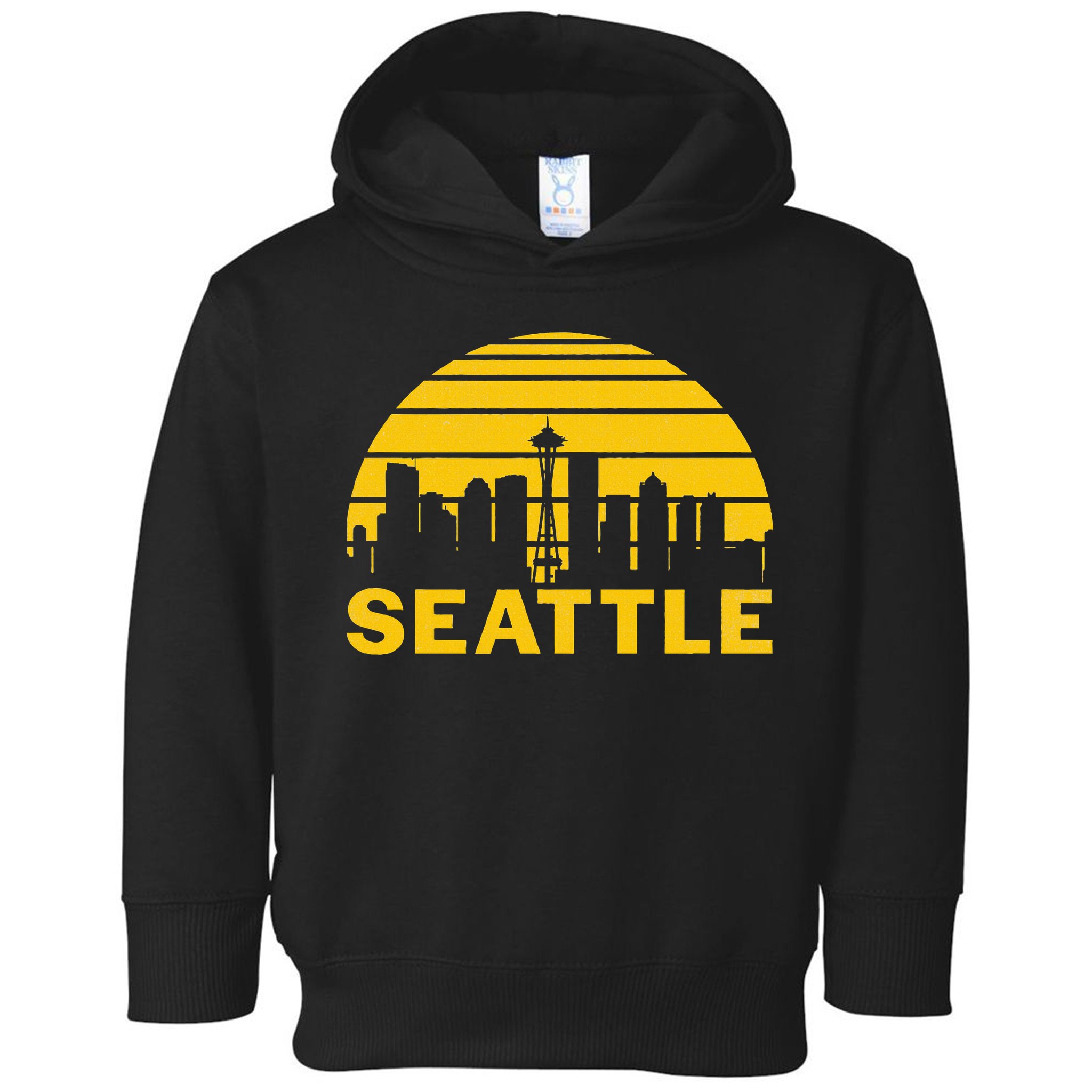 Vintage Seattle Washington Cityscape Toddler Hoodie