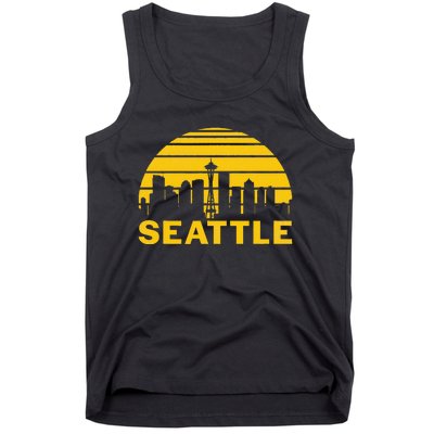 Vintage Seattle Washington Cityscape Tank Top