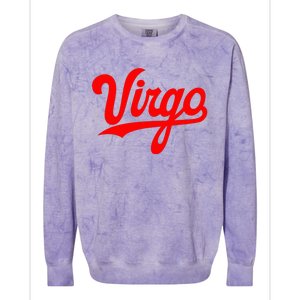 Virgo Season Women Zodiac Typography Colorblast Crewneck Sweatshirt