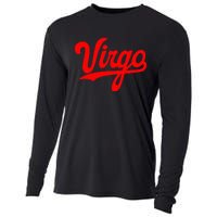 Virgo Season Women Zodiac Typography Cooling Performance Long Sleeve Crew