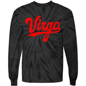 Virgo Season Women Zodiac Typography Tie-Dye Long Sleeve Shirt