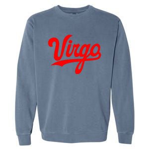 Virgo Season Women Zodiac Typography Garment-Dyed Sweatshirt