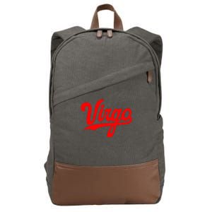 Virgo Season Women Zodiac Typography Cotton Canvas Backpack