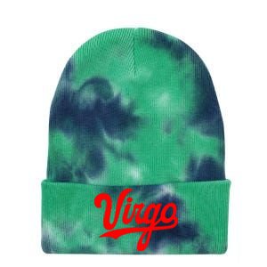 Virgo Season Women Zodiac Typography Tie Dye 12in Knit Beanie