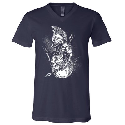 Vintage Spartan Warrior V-Neck T-Shirt