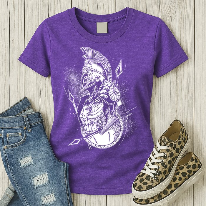 Vintage Spartan Warrior Womens T-Shirt