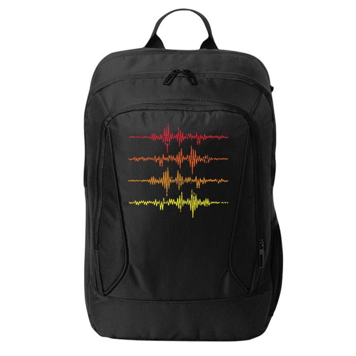 Vintage Sound Waves Music Audio Engineer City Backpack