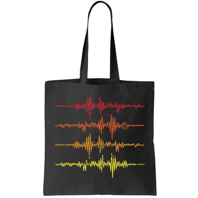 Vintage Sound Waves Music Audio Engineer Tote Bag