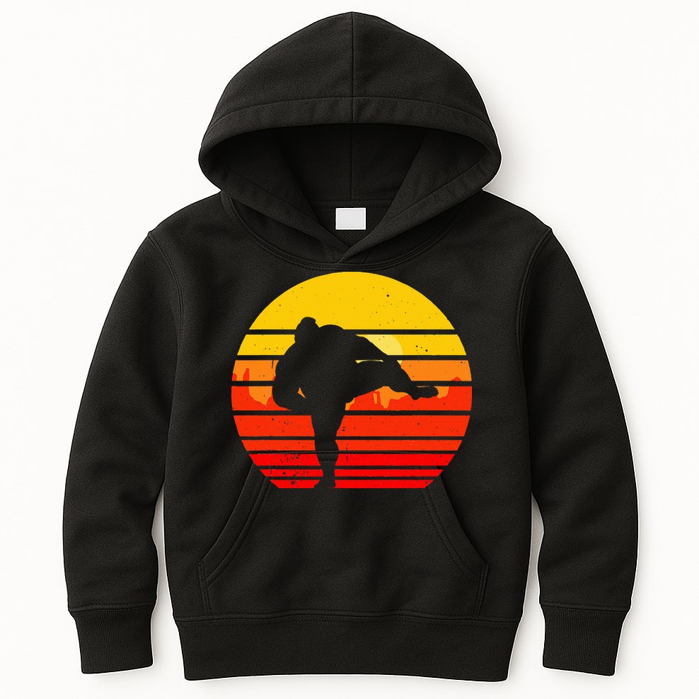 Vintage Sumo Wrestling Japan Japanese Retro Wrestler Kids Hoodie