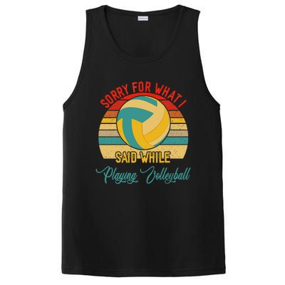 Vintage Sorry What I Said While Playing Volleyball Player PosiCharge Competitor Tank