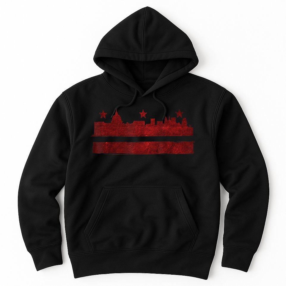 Vintage Skyline Washington Dc Flag Cities Usa Pride TShirt Hoodie